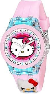 Cute Cartoon Multi Color Lights Rubber Strap Analog Watch for Girls