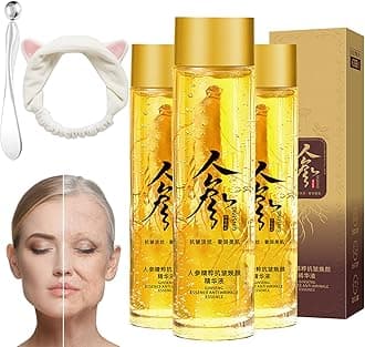 Ginseng Anti-wrinkle Serum and Cream, Ginseng Extract Liquid, Ginseng Extract Serum Oil for Tightening Sagging Skin Reduce Fine Lines (3Pcs-Serum)