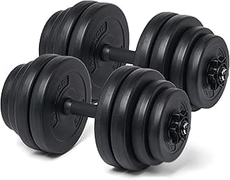 20kg 30kg Adjustable Dumbbells Set - Free Weights Dumbbell Handle Bars Pair - Excellent for Weight Lifting Body Building Home Gym Training Equipment Barbell Bench Press Exercise