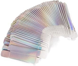 50 pieces 350gms lip gloss paper box, lipgloss mascara eyeliner packing box for DIY cosmetic, (27 * 27 * 115mm, holografic)