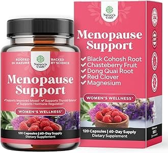 Natures Craft Complete Herbal Menopause Supplement for Women - Female Hormone Balance Capsules for Night Sweats Hot Flashes & Mood Swings with Dong Quai, Chaste Berry & Black Cohosh Root - 120 Count