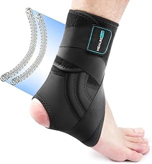 Ankle Brace, Ankle Support Brace for Running, Ankle Stabilizer Brace for Men Women with Removable Stabilizers for Basketball Volleyball, M