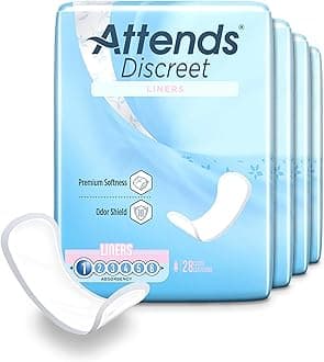 Attends Discreet Incontinence Care Women's Panty Liners, 6" Long , 672 Count