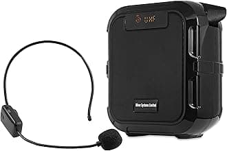 Oliver Systems Limited OSL OS XMAX Portable Rechargeable Speaker, With 1 No Wireless Rechargeable Neckband Microphone.Featuring Built in Bluetooth & Mp3 Player.