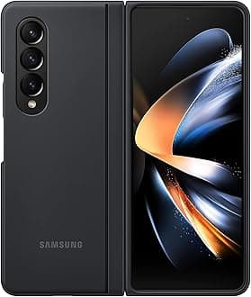 SAMSUNG Galaxy Z Fold4 Slim Standing Cover, Protective Phone Case, Prop Up for Hands Free Viewing, Soft, Matte Surface, US Version, Black