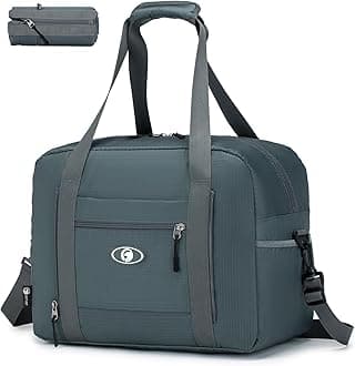 SPAHER for Ryanair Cabin Bags 40x30x20 Underseat Wizzair Carry on Hand Luggage Foldable Travel Duffel Bag 25L Holdall Tote for Women Men for Travel Overnight Hospital Weekend, Grey