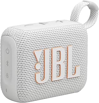 GO 4 – Ultra-Portable Bluetooth Speaker with AURACAST, Powerful Sound, 15H Playtime & Sleek Design, JBLGO4WHT, White