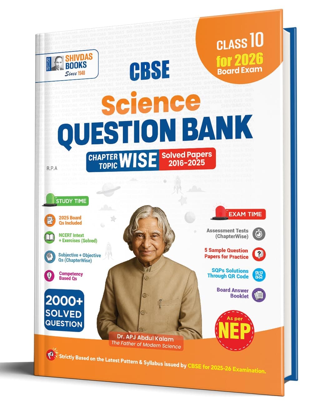 Shivdas CBSE Class 10 Science Chapterwise and Topicwise Question Bank with Previous Years Questions and Most-Probable CBQs by Shivdas for 2026 Board ... Years Solved Questions for 2026 Board Exams)