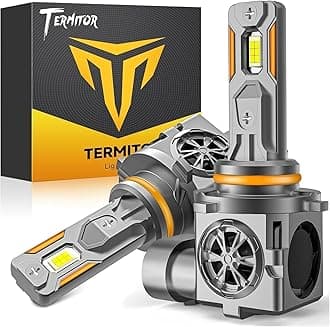 Termitor Latest 9006/HB4 Light Bulbs, 55,000LM Brightness, 6500K Cool White, 1:1 Halogen Size 9006 Light Conversion Kits, Plug-N-Play, No Adapter Required,IP68 Waterproof, Pack of 2