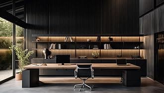 6 Pieces Wall Panels for Your Home/Office Or Any Residential/Commercial/ - Improvement PVC for Interior Use Only Upgrade Your Wall with Our Amazing Wall Panels. (Black)