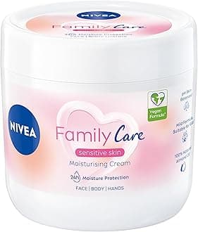 Almond, Family Care Sensitive Moisturising Cream, Body Cream for Dry Skin, Sensitive Skin Moisturiser with Natural Almond Oil, Suitable for the Whole Family, 450 ml (Pack of 1)