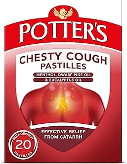 Chesty Cough Pastilles, Non-Drowsy, 20 Pastilles - Relieve the Symptoms of Catarrh, Coughs and Colds