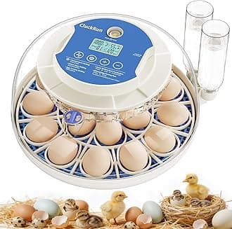18 Egg Incubators for Hatching Eggs, Incubation Day Display, 2 Egg Trays, Automatic Egg Turning, Built-in Egg Candler, Auto Refill, Adjustable Air Vent, for Chicken, Quail, Duck, Turkey & Goose Eggs