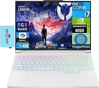 Lenovo Legion 7i Gaming Laptop 16.0" 240Hz IPS WQXGA Display (Intel i7-14700HX, GeForce RTX 4060 8GB, 32GB DDR5, 2x512GB SSD (1TB), RGB KB, Fingerprint, 2 TB 4, Win 11 Pro) w/DKZ USB Port Expander