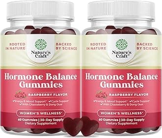 Hormone Balance for Women Gummies of All Ages - PMS Support Supplement for Women to Regulate Menstrual Cycle & Hormonal Balance Menopause & Mood Swings with Vitamin B6 & Dong Quai - 60 Chews - 2 pack