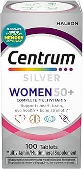 Centrum Silver Women's Multivitamin for Women 50 Plus, Multivitamin/Multimineral Supplement with Vitamin D3, B Vitamins, Non-GMO Ingredients, Supports Memory and Cognition in Older Adults - 100 Ct