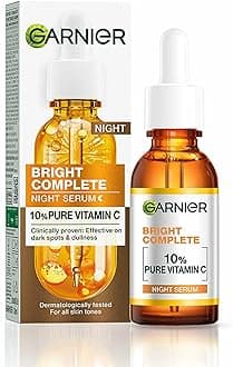 Bright Complete Night Vitamin C Serum With 10% Pure Vitamin C for Bright Skin, PM Routine Vitamin C Serum Suitable For All Skin Types, 30ml