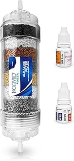 Antioxidant Alkaline Antibacterial Cartridge(AAA Alkaline), Rich in Minerals Suitable for RO Water Purifiers - with ORP & pH Tester (8 Inch - AAA Filter/Cartridge)