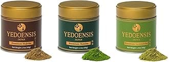 YEDOENSIS Premium Japanese Tea Classic Collection - Matcha, Hojicha, Genmaicha (40g x 3 tins)
