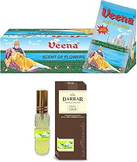 Veena Unisex Scent & Refill Jasmine Attar Perfume Strong Fragrance Combo Set