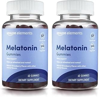 Amazon Elements - Melatonin 10mg Gummies, Supports Restful Sleep, Strawberry, 60 Count (Previously Revly) (Pack of 120)