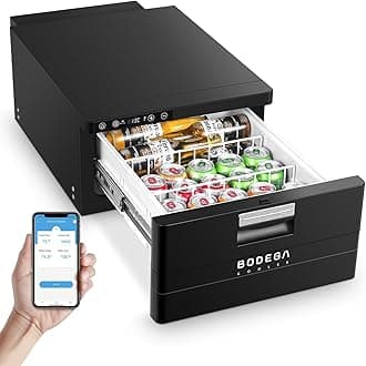 BODEGACOOLER 12V Drawer Refrigerator, 33 Quart (31L) APP Control Fridge Freezer (-4°F to 68°F), Portable Car Refrigerator for RV, Camping, Road Trips, Truck, Van & SUV 12/24V DC