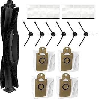 Replacement Parts for VIOMI S9 Robot Vacuum Cleaner Accessories Kit, 1 Main Roller Brush 4 Dust Bag 2 Filter 6 Side Brush