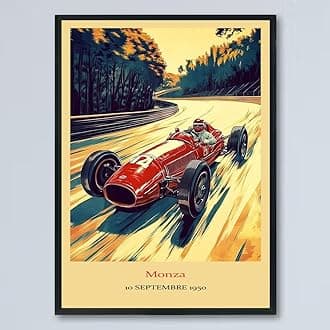 Vintage F1 Racing Monza 10 SEPTEMBRE 1950 Poster, Race Car Print, Vintage Car Racing Poster, Race Fan Gift, Executive Office Decor, F1 Gift Idea arccIi