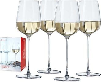 Willsberger White Wine Glasses, Set of 4, European-Made Lead-Free Crystal, Classic Stemmed, Dishwasher Safe, Professional Quality White Wine Glass Gift Set, 15.5 oz