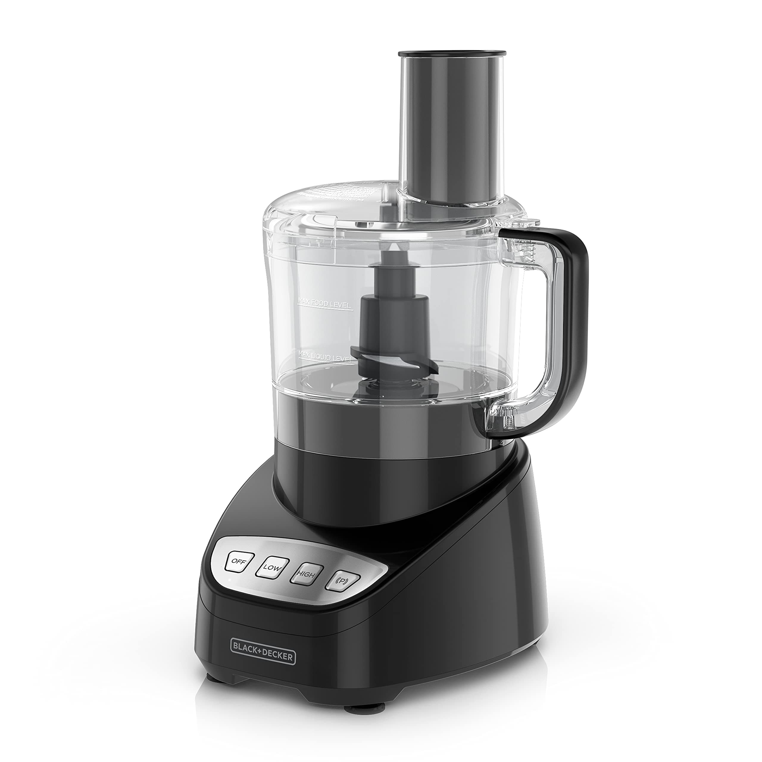 8-Cup Food Processor, Easy Assembly, Stainless Steel S-Blade, Shred, Slice, Chop, Puree, 450W Motor