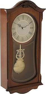 Bulova Walnut Finish Regulator Clock Westminster Chime On/Off Switch