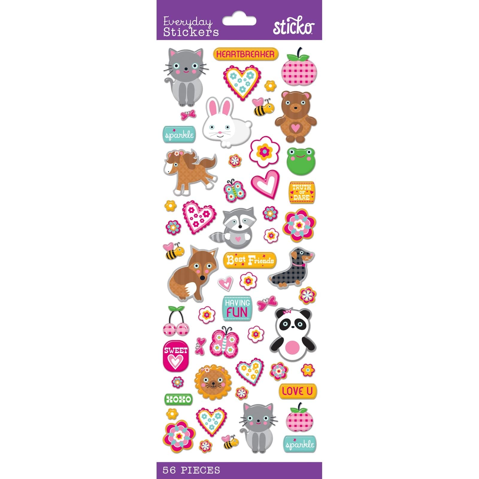 Sticko Theme Sticker Lucy Love, Multicolor