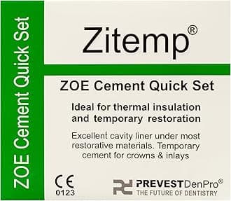 Prevest DenPro Zitemp ZOE Cement Quick Set, Liquid - 10ml, Powder - 20g