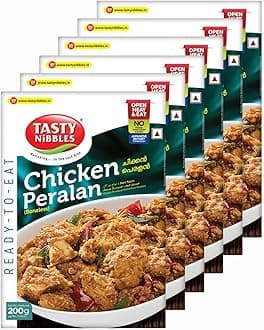 TASTY NIBBLES Ready to Eat Chicken PERALAN | Kerala Special | Open Heat & Eat | Non-Vegetarian | No Added Preservatives | Japanese Retort Technology 200GM Pouch (Pack of 6)
