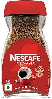 NESCAFE Classic Instant Coffee Powder | Great start to your morning | 100% Pure Coffee | 90g Jar