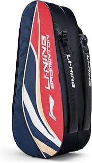 Li-Ning Panther Double Zipper Polyester Badminton Kit Bag | Stash Pocket | Ample Storage | Unisex - Men, Boys, Girls, Women