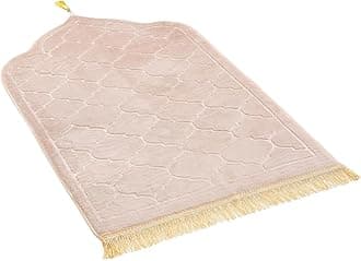 JE JOUE Prayer Rug Muslim Mat Islamic - Thickening Sponge Muslim Rug for Men Women Eid Travel Ramadan, Soft Luxury Great for Knees and Forehead （Camel）