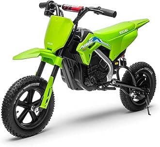 24V Electric Dirt Bike for Kids - Up to 11 MPH & 10 Miles Long-Range, Twist-Grip Throttle, 12 Inch Knobby Tires, Spring Suspension, Music, 250W Electric Motorcycle for Kids 6-12, Green