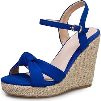 ZBYYWomen's Platform Sandals Summer Wedge Ankle Strap Open Toe Sandals Strappy Espadrille Wedge Dress Sandals
