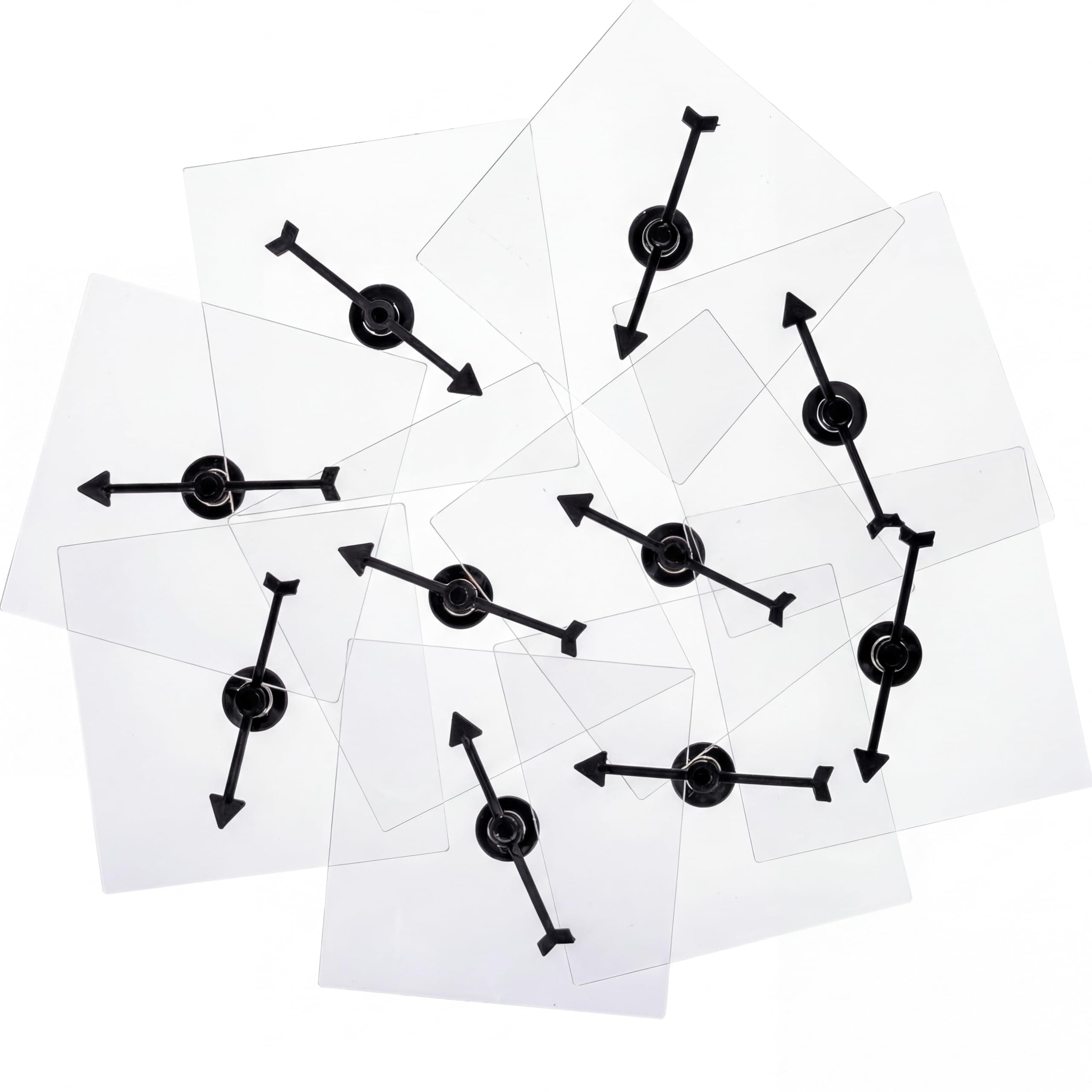 Transparent Spinners Bulk for Classroom Clear Spinners Dry Erase Math Game with Rotating Arrow(10 Pack,Clear)