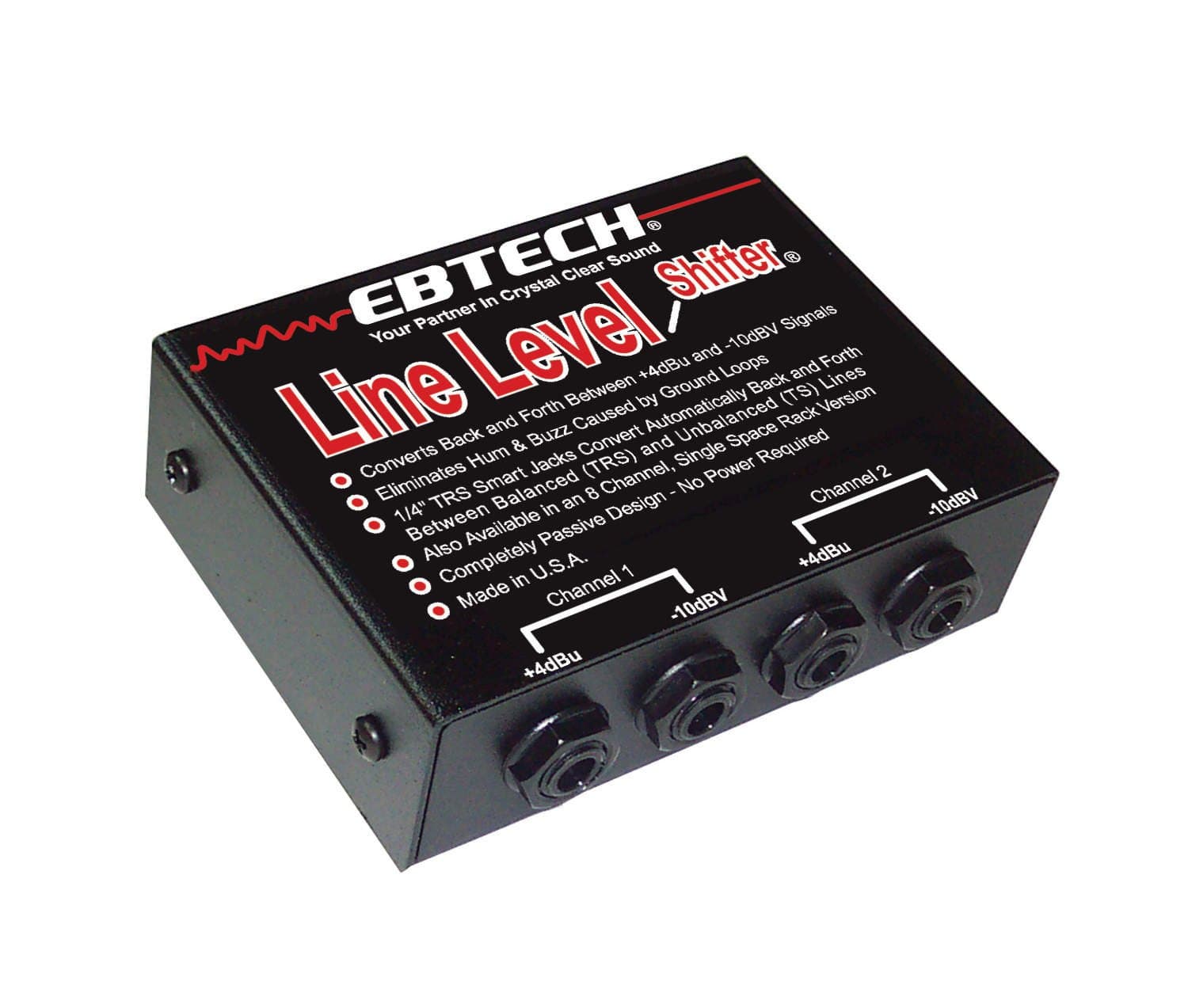 Ebtech LLS-2 Line Level Shifter 2-Channel Box