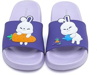 MEMON Toddler Little Kids Dinosaur Beach/Pool/Shower Slides/Anti-Skid Home Bath Slippers/Cute Summer Outdoor Shoes for Girls and Boys