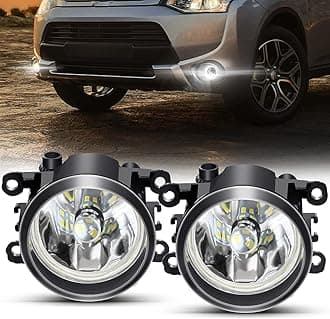 Angel Eye Fog Lights with Halo Ring DRL for Mitsubishi 10-19 Outlander Sport, 06-11 Endeavor, 13-19 Mirage G4, 06-14 Pajero IV, Subaru 10-12 Outback, 13-17 XV, 14-18 Forester, 13-16 BRZ, 15-17 WRX