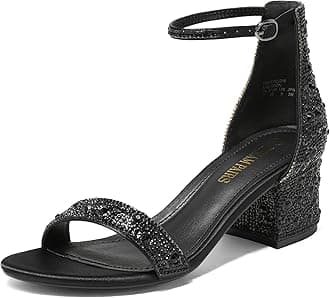 DREAM PAIRS Womens Low-Chunk Low Heel Pump Sandal