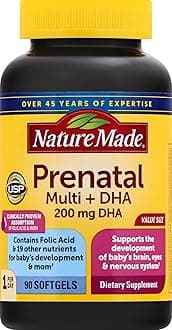 Prenatal Vitamin + DHA Softgel with Folic Acid, Iodine and Zinc, 90 Count