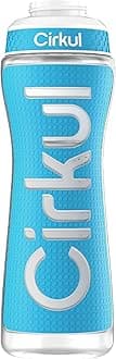 Cirkul22oz. Blue Plastic Grip Squeeze Water Bottle & Sport Lid, BPA-Free, Non-Slip Design for Gym, Biking & Sports