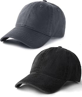 FURTALK Unisex Vintage Washed Unstructured Baseball Cap 100% Washed Cotton Soft Cap Adjustable Unisex Baseball Hat Dad Hat