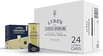 Lyre’s Classico 24-Pack, Non Alcoholic Sparkling Wine, Zero Alcohol Prosecco Alternative, Ready to Drink Canned Mocktails, Low Calorie, Gluten Free, Alcohol Free Drinks (8.45 Fl Oz x 24)