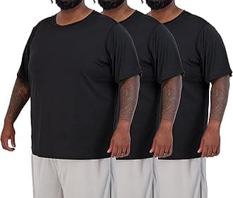 - 3 Pack: Men’s Big & Tall Short Sleeve Dry Fit Crew Neck T-Shirt - Gym Workout Athletic Running Tee (3XT-5XT)