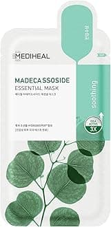 Best Korean Sheet Mask - Madecassoside Essential Face Mask 20 Sheets For Sensitive Blemish Prone All Skin Types Hydrating Moisturizing Calming Soothing
